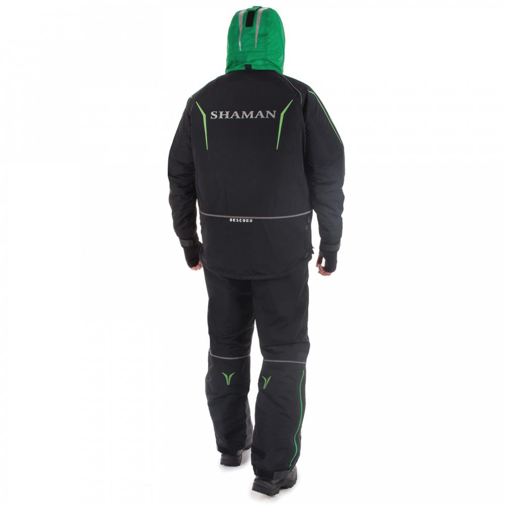 Костюм-поплавок зимний Angler (-20) Black/Green S-311-0 Shaman ХСН