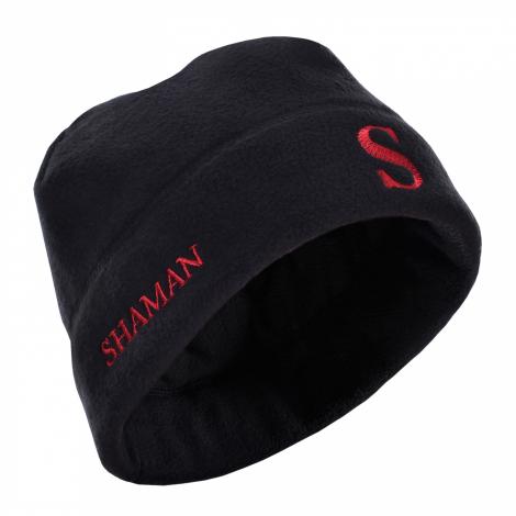 Шапка мужская флисовая зимняя Black (red logo)