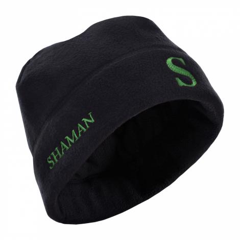 Шапка мужская флисовая зимняя Black (green logo)