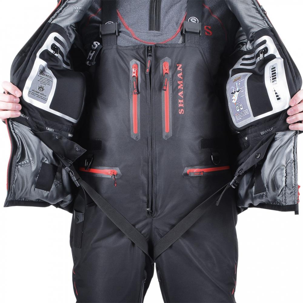 Костюм-поплавок зимний «Angler Prosport» (Black/Red)