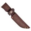 Ножны с рукояткой (13 см) (Коричневый с тиснением)